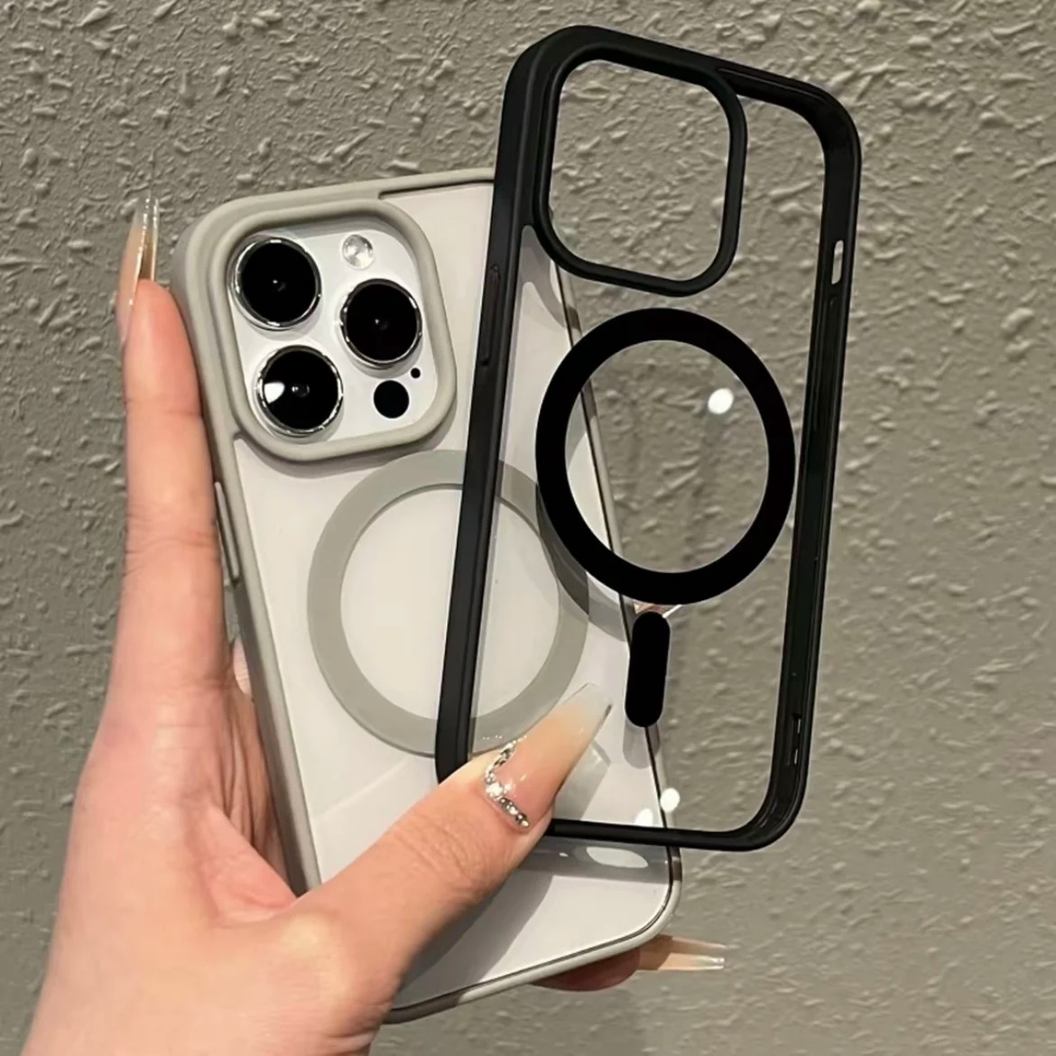 Luxury iPhone Case — MagSafe Magnetic Wireless-Charging Soft Bumper Transparent Cover, Shockproof, Anti-Fingerprint, Full Protection