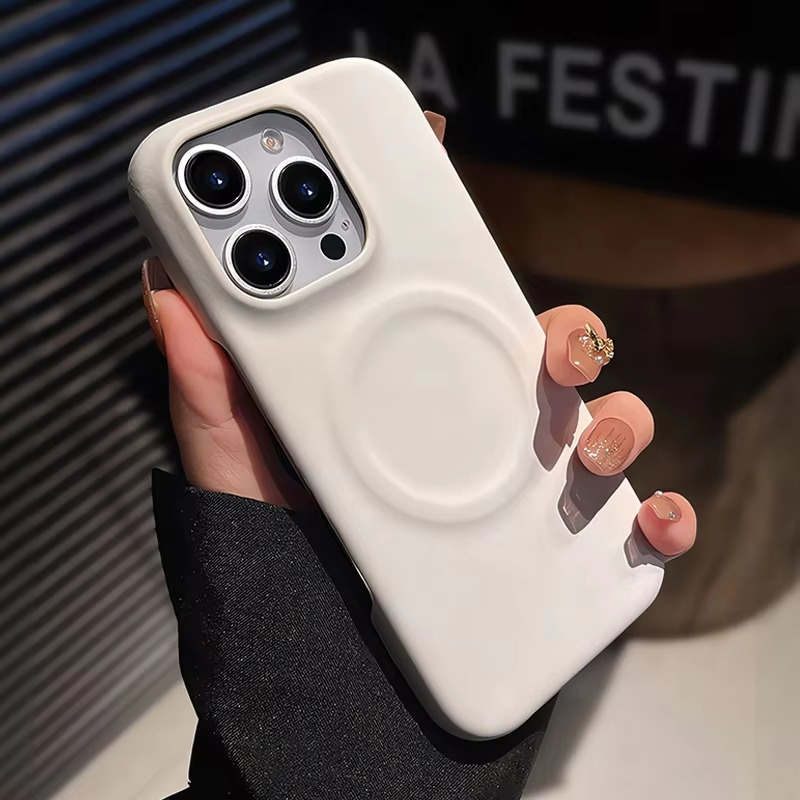 Luxury Sheepskin MagSafe iPhone Case — 3D Slim Protective Cover, Anti-Fingerprint, Anti-Scratch, Dustproof, Matte Finish, Lightweight Full Coverage