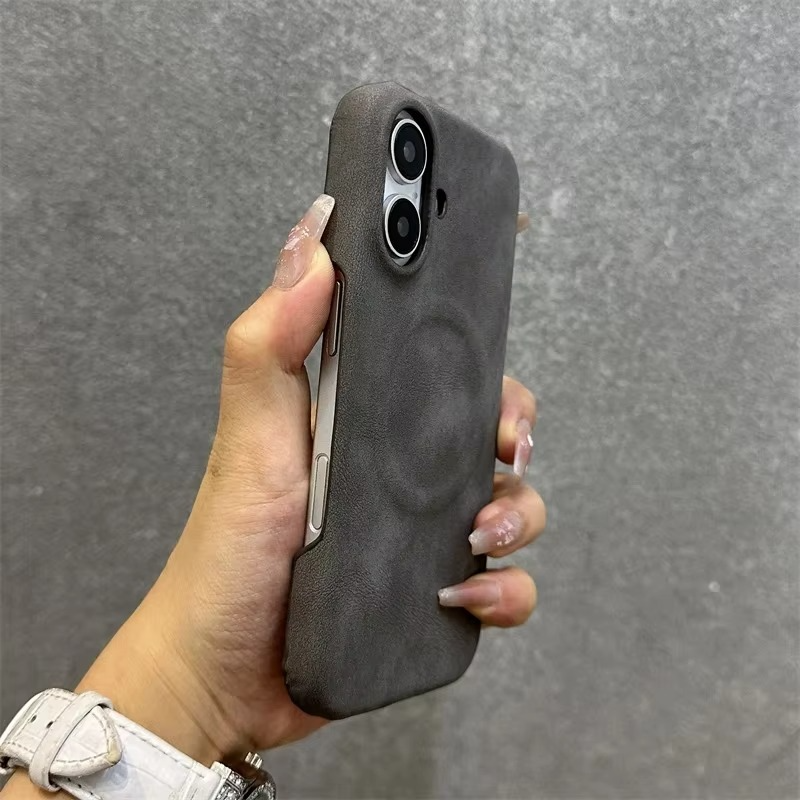 Luxury Sheepskin MagSafe iPhone Case — 3D Slim Protective Cover, Anti-Fingerprint, Anti-Scratch, Dustproof, Matte Finish, Lightweight Full Coverage