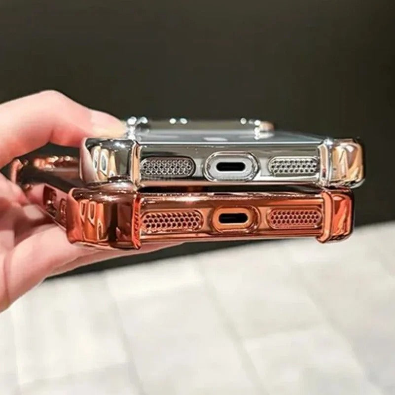 Luxury iPhone Case — Transparent MagSafe Soft TPU Airbag Cover with Shockproof Anti-Knock Clear Full Protection for Wireless Charging