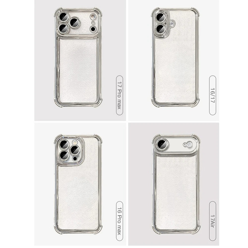 Luxury iPhone Case — Transparent MagSafe Soft TPU Airbag Cover with Shockproof Anti-Knock Clear Full Protection for Wireless Charging