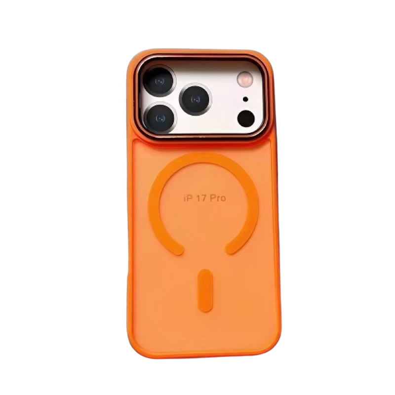 Luxury iPhone Case — Wireless-Charging Matte Magnetic Half-Wrapped TPU Cover with Anti-Fall Shockproof Protection, Anti-Fingerprint, Non-Slip Color-Collision Design