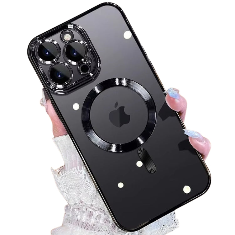 Luxury iPhone Case MagSafe Compatible Plating Clear Cover — Magnetic Wireless Charging Support, Lens Protector, Anti-Fingerprint Scratch-Resistant Design