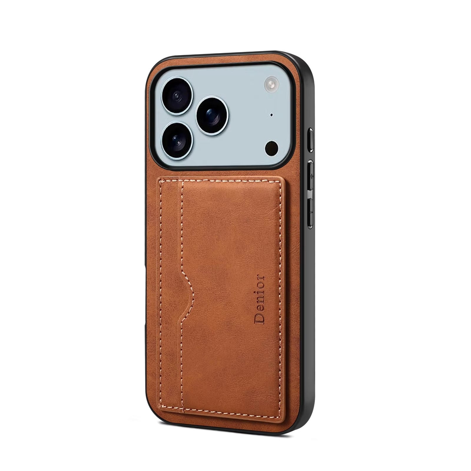 Luxury iPhone Case — Retro PU Leather Wallet Cover with Card Holder, Magnetic Stand, Shockproof Protection and Anti-Fingerprint Design