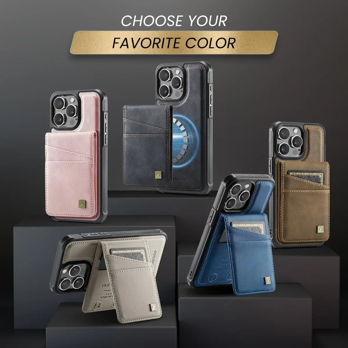 Luxury iPhone 2-in-1 Magnetic Wallet Case — Detachable Leather Cover with Card Holder, Wrist Strap, Shockproof Drop Protection, Full Access Design