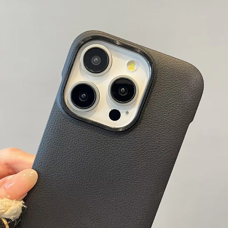 Luxury iPhone Case Frameless Leather Texture Matte Cover — Slim Business Style Design, Shockproof Full Coverage Shell, Anti-Fingerprint Scratch-Resistant Finish