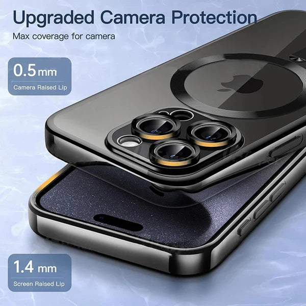 Luxxury iPhone Case MagSafe Compatible Clear Back Cover — Soft TPU Plating, Magnetic Wireless Charging, Slim Shockproof Design, Scratch-Resistant Protection