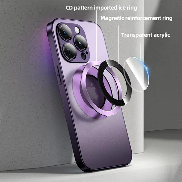 Luxury iPhone Case MagSafe Compatible Matte Cover — Magnetic Shockproof Design with Camera Protection, Wireless Charging Support, Slim Anti-Fingerprint Finish