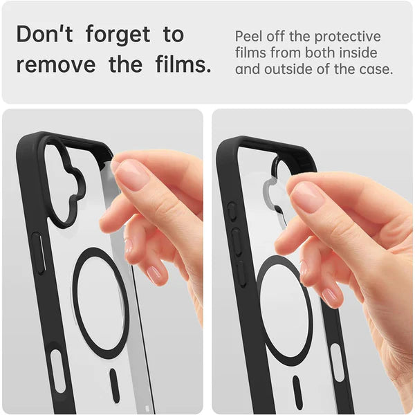 Luxury iPhone Case MagSafe Compatible Matte Translucent Armor Cover — Magnetic Shockproof Dual Layer Design, Wireless Charging, Anti-Fingerprint Scratch-Resistant Finish