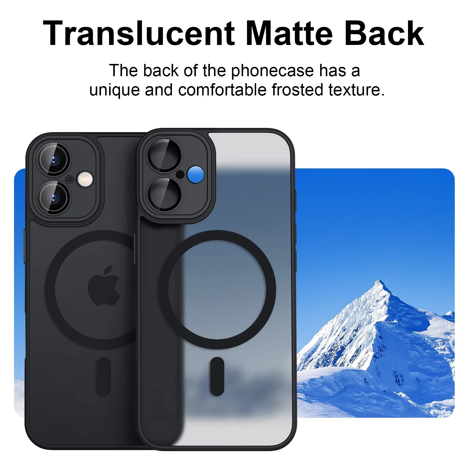 Luxury iPhone Case MagSafe Compatible Matte Translucent Armor Cover — Magnetic Shockproof Dual Layer Design, Wireless Charging, Anti-Fingerprint Scratch-Resistant Finish