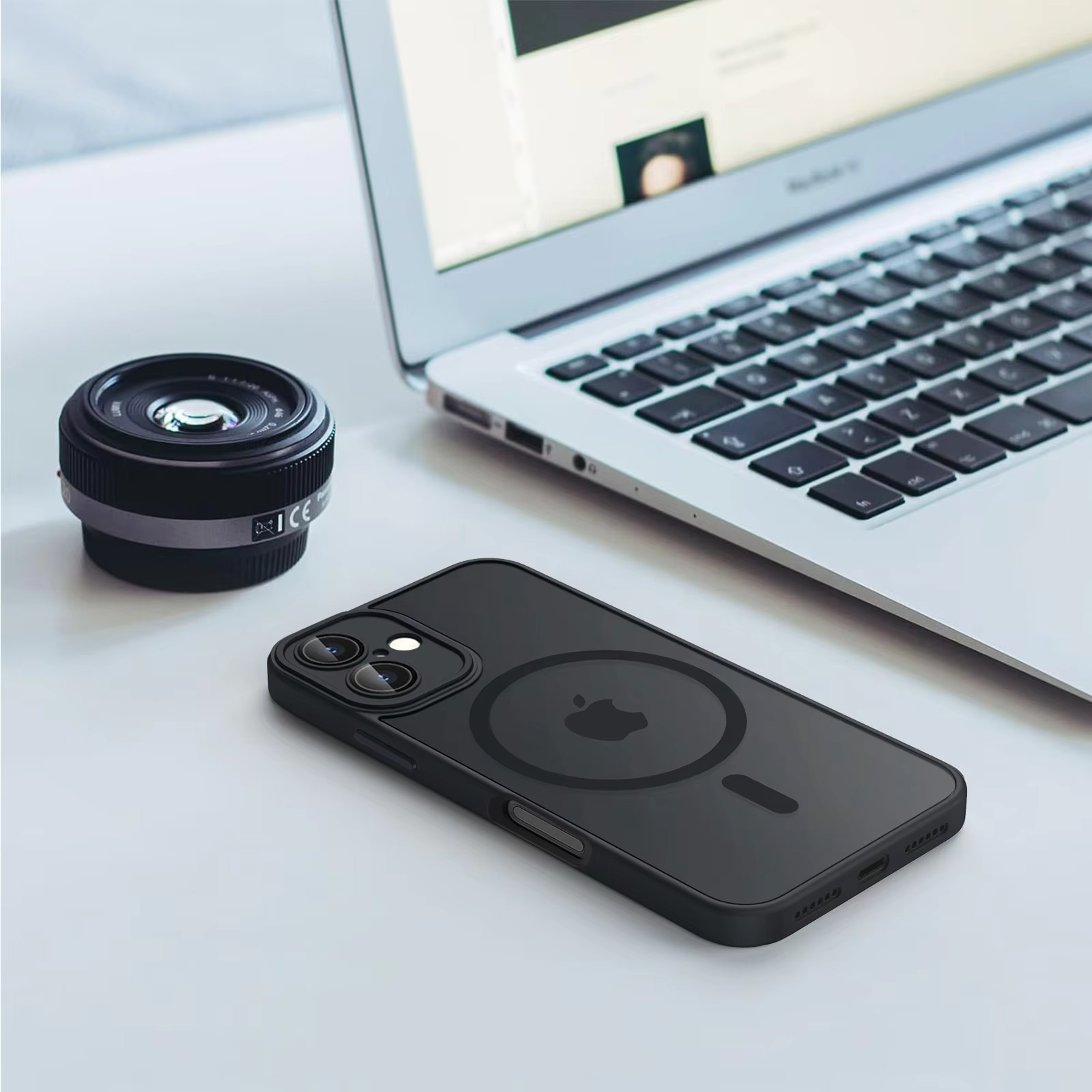 Luxury iPhone Case MagSafe Compatible Matte Translucent Armor Cover — Magnetic Shockproof Dual Layer Design, Wireless Charging, Anti-Fingerprint Scratch-Resistant Finish