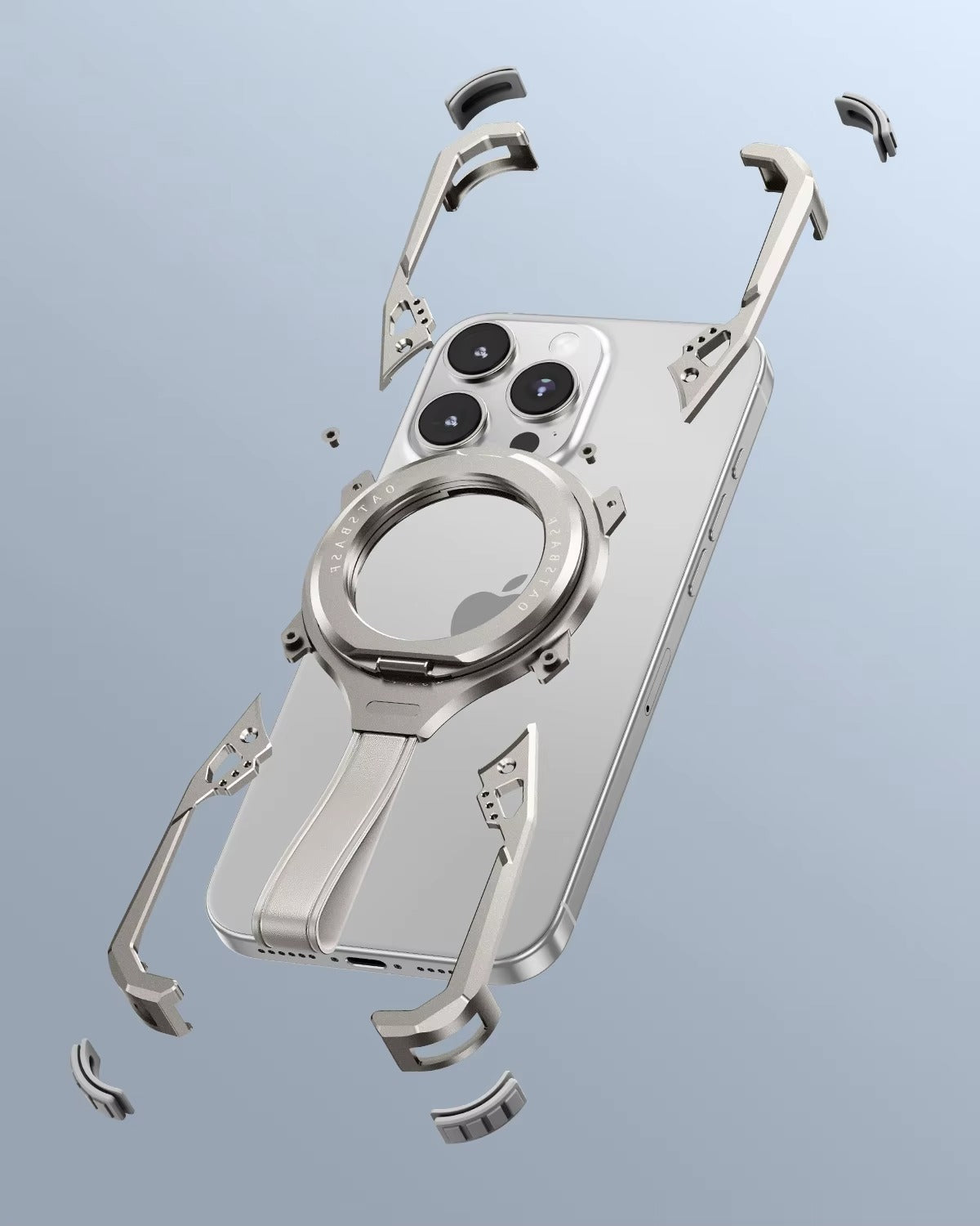 Luxury iPhone Case MagSafe Compatible Metal Frame — 360° Magnetic Aluminum Alloy Cover with Bracket Stand, Frameless Shockproof Anti-Fingerprint Protection