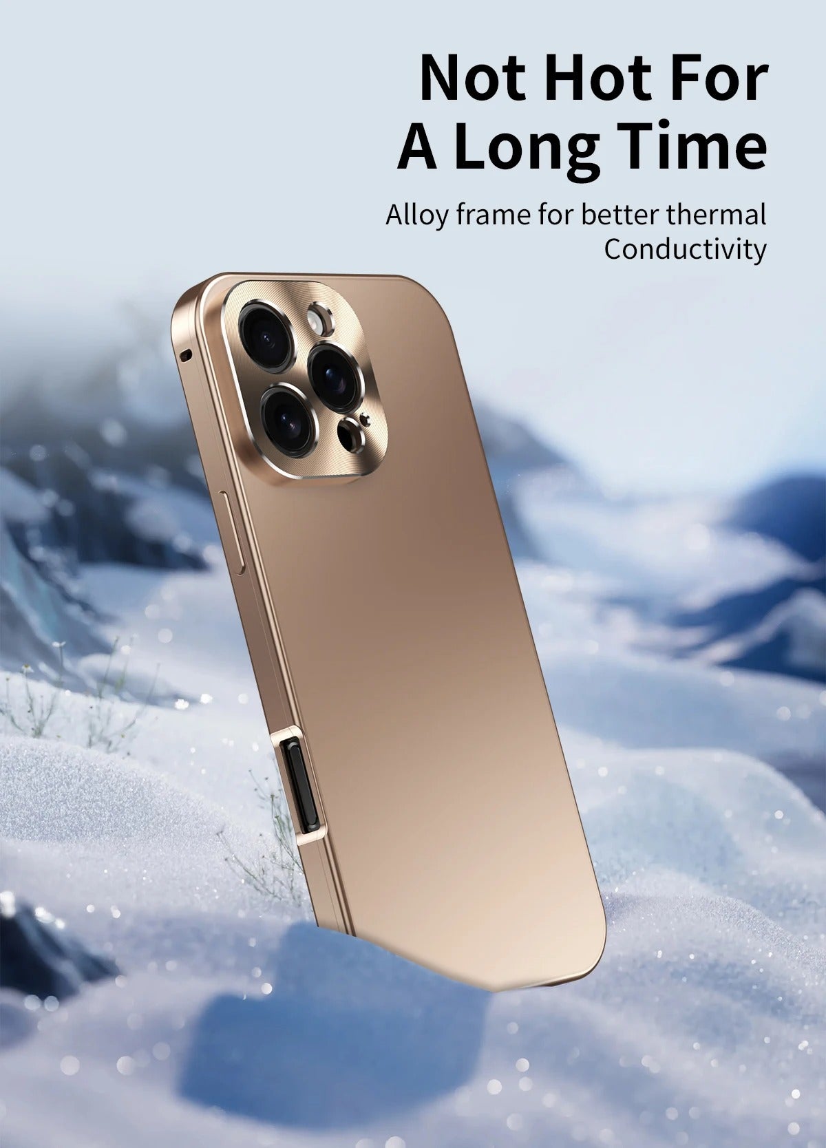 Luxury iPhone Case MagSafe Compatible Shockproof Camera Lens Protection — Matte Titanium Alloy Frame, Magnetic Slim Cover, Anti-Fingerprint, Drop Resistant