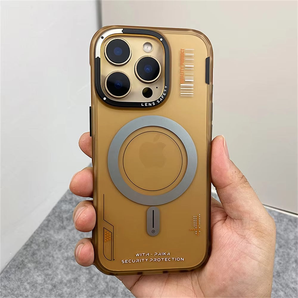 Luxury iPhone Case MagSafe Compatible Shockproof Protection — Skin-Touch Matte Hard PC Armor Cover, Anti-Fingerprint Translucent Design, Wireless Charging Support