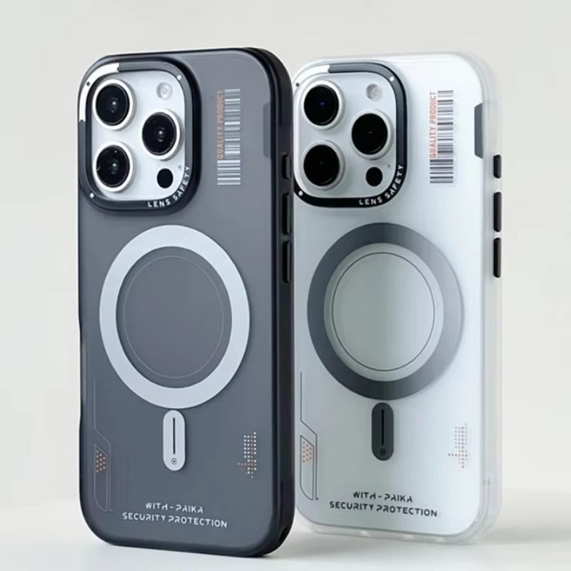 Luxury iPhone Case MagSafe Compatible Shockproof Protection — Skin-Touch Matte Hard PC Armor Cover, Anti-Fingerprint Translucent Design, Wireless Charging Support