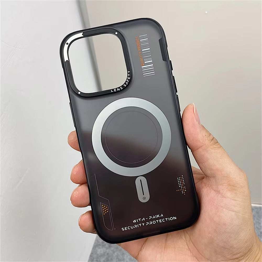 Luxury iPhone Case MagSafe Compatible Shockproof Protection — Skin-Touch Matte Hard PC Armor Cover, Anti-Fingerprint Translucent Design, Wireless Charging Support