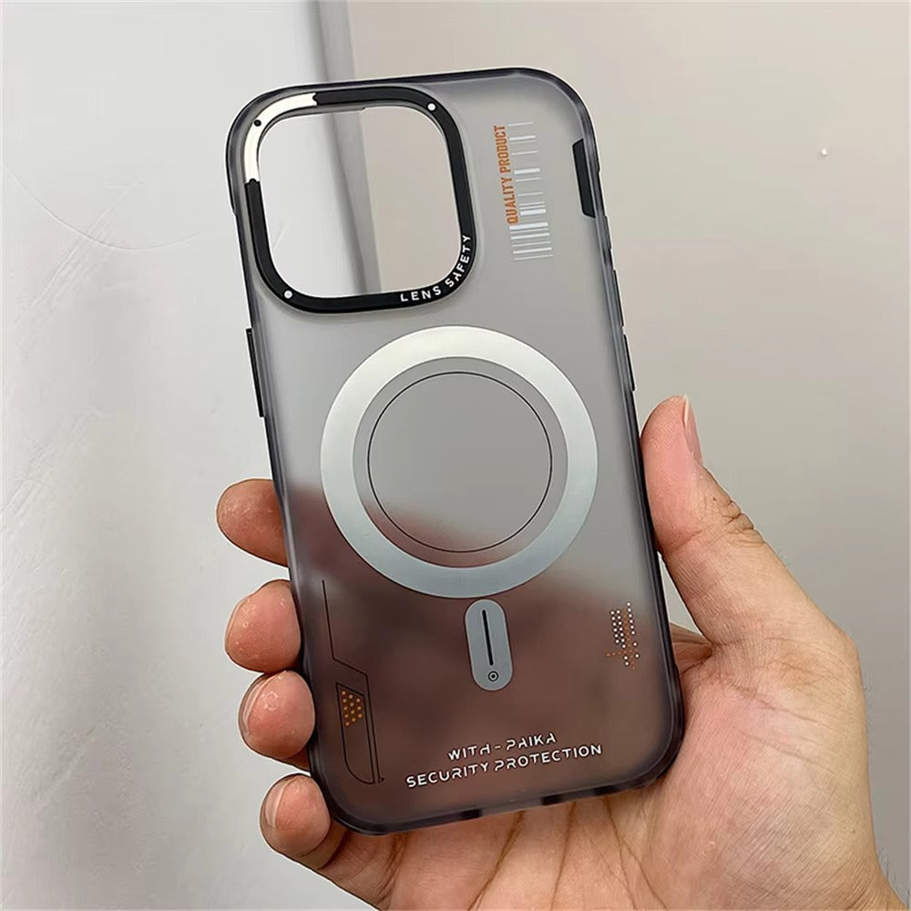 Luxury iPhone Case MagSafe Compatible Shockproof Protection — Skin-Touch Matte Hard PC Armor Cover, Anti-Fingerprint Translucent Design, Wireless Charging Support