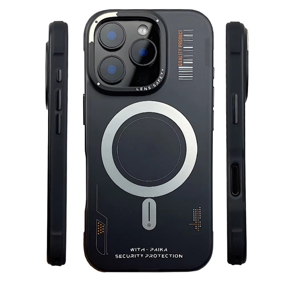 Luxury iPhone Case MagSafe Compatible Shockproof Protection — Skin-Touch Matte Hard PC Armor Cover, Anti-Fingerprint Translucent Design, Wireless Charging Support