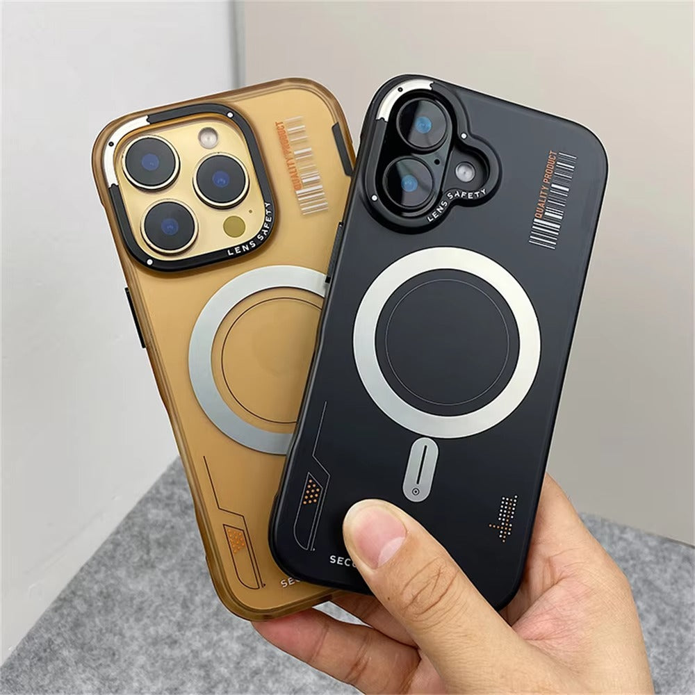 Luxury iPhone Case MagSafe Compatible Shockproof Protection — Skin-Touch Matte Hard PC Armor Cover, Anti-Fingerprint Translucent Design, Wireless Charging Support