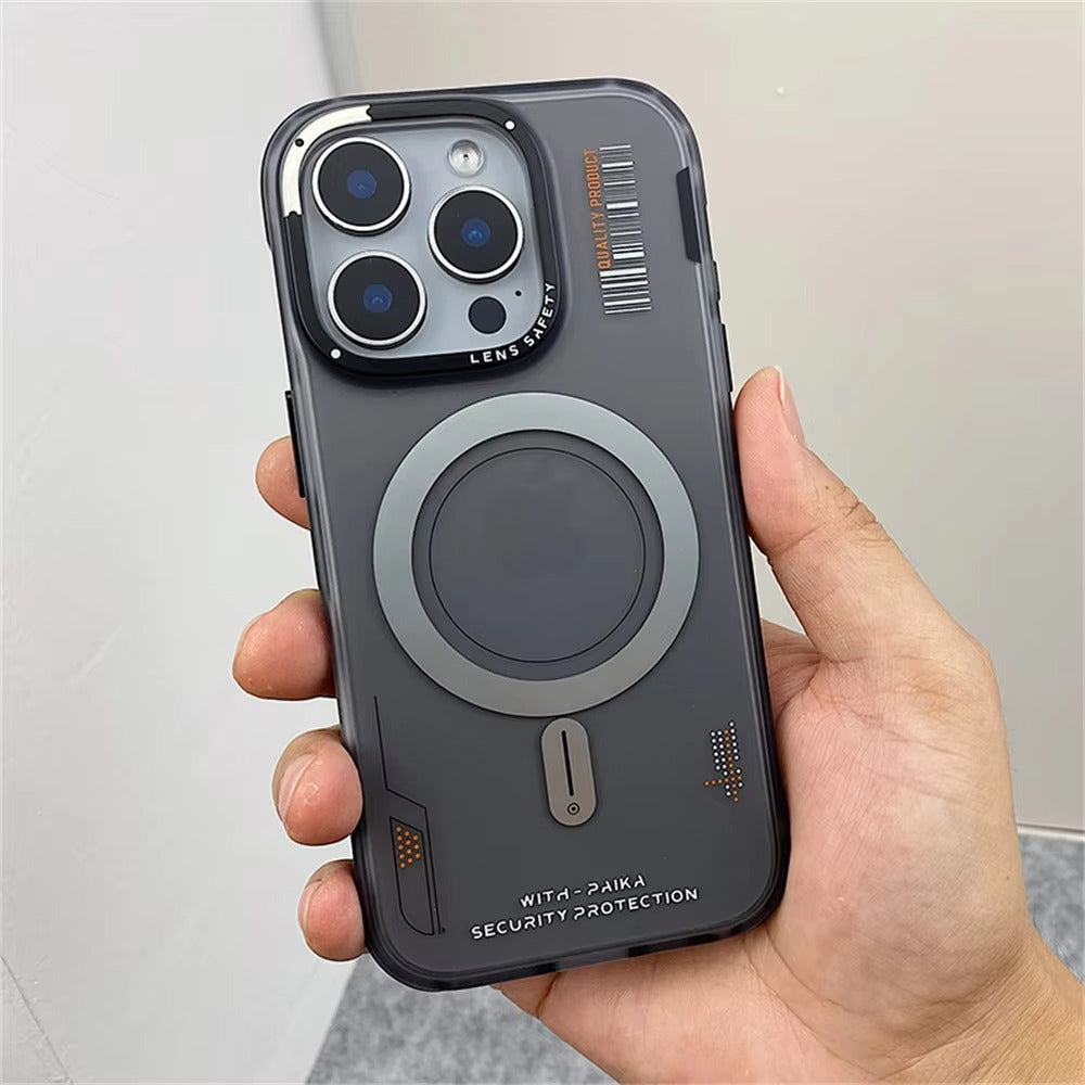 Luxury iPhone Case MagSafe Compatible Shockproof Protection — Skin-Touch Matte Hard PC Armor Cover, Anti-Fingerprint Translucent Design, Wireless Charging Support