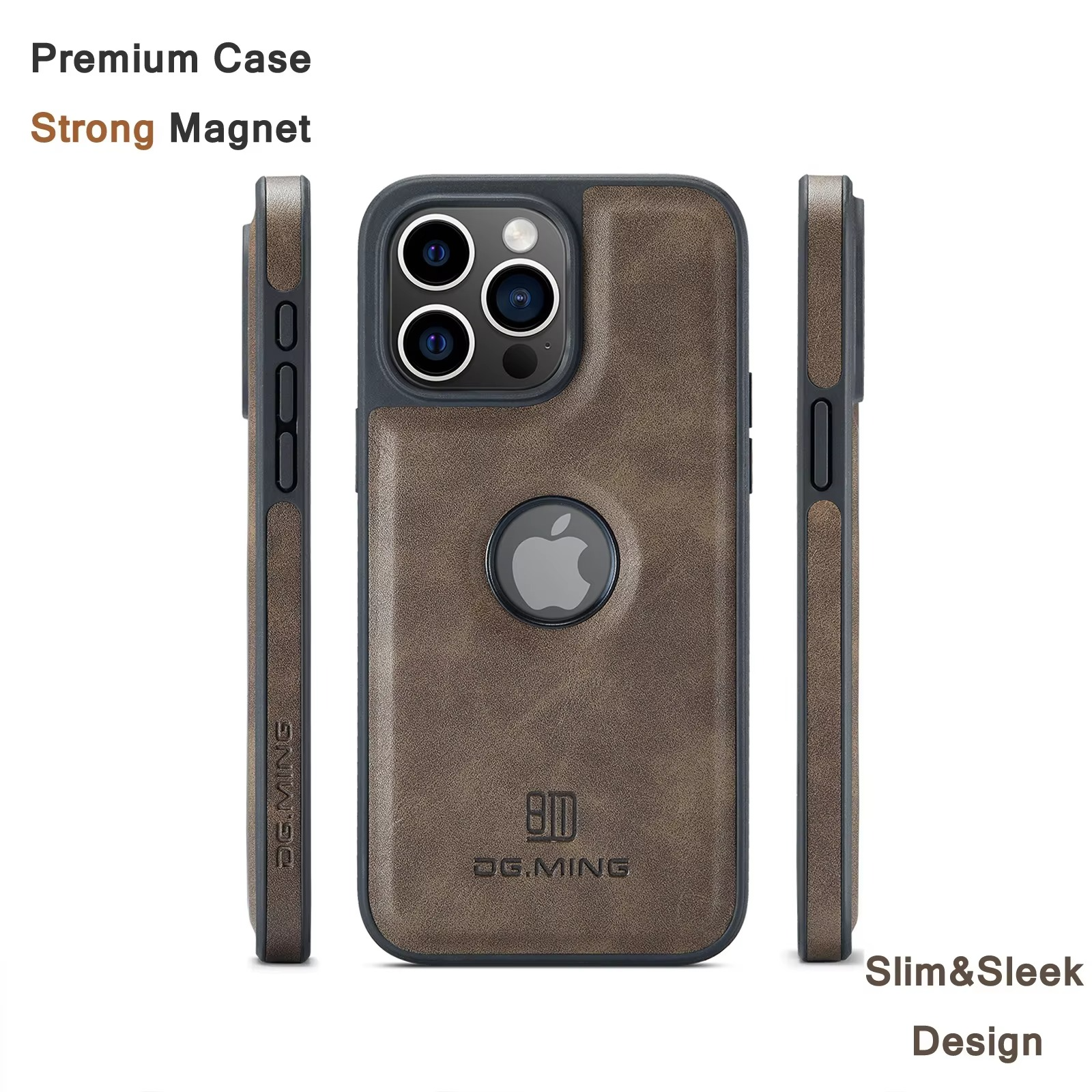 Luxury iPhone Case MagSafe Compatible — Leather Magnetic Camera Protection, Shockproof Anti-Fingerprint, Anti-Scratch, Soft Bumper Cover