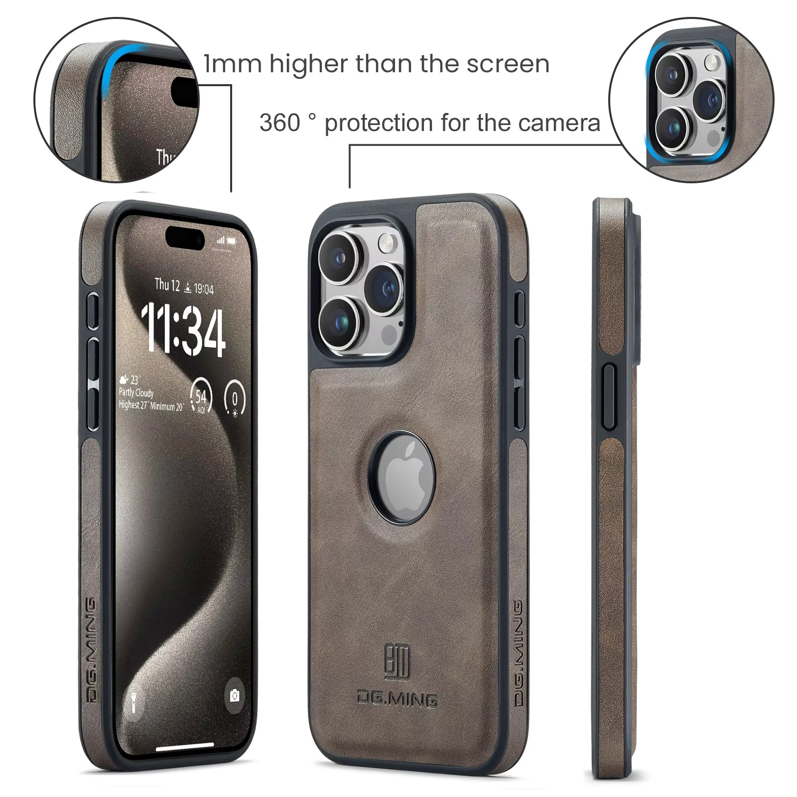 Luxury iPhone Case MagSafe Compatible — Leather Magnetic Camera Protection, Shockproof Anti-Fingerprint, Anti-Scratch, Soft Bumper Cover