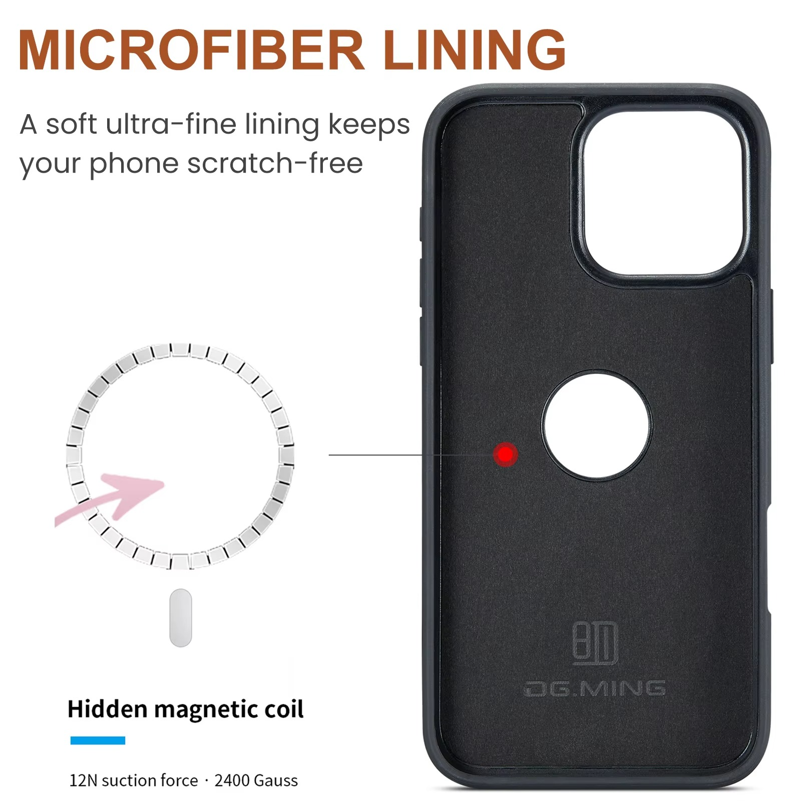 Luxury iPhone Case MagSafe Compatible — Leather Magnetic Camera Protection, Shockproof Anti-Fingerprint, Anti-Scratch, Soft Bumper Cover