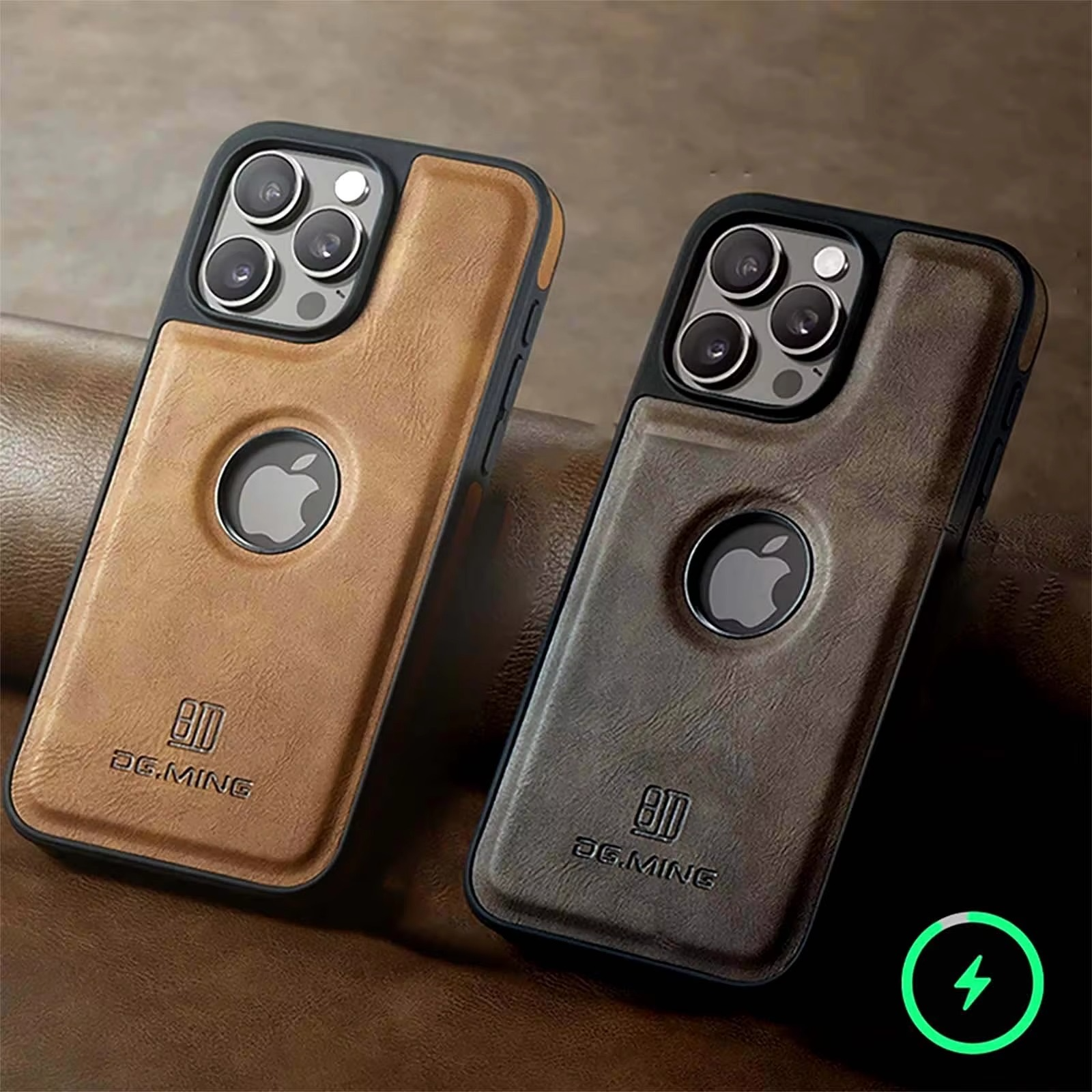 Luxury iPhone Case MagSafe Compatible — Leather Magnetic Camera Protection, Shockproof Anti-Fingerprint, Anti-Scratch, Soft Bumper Cover