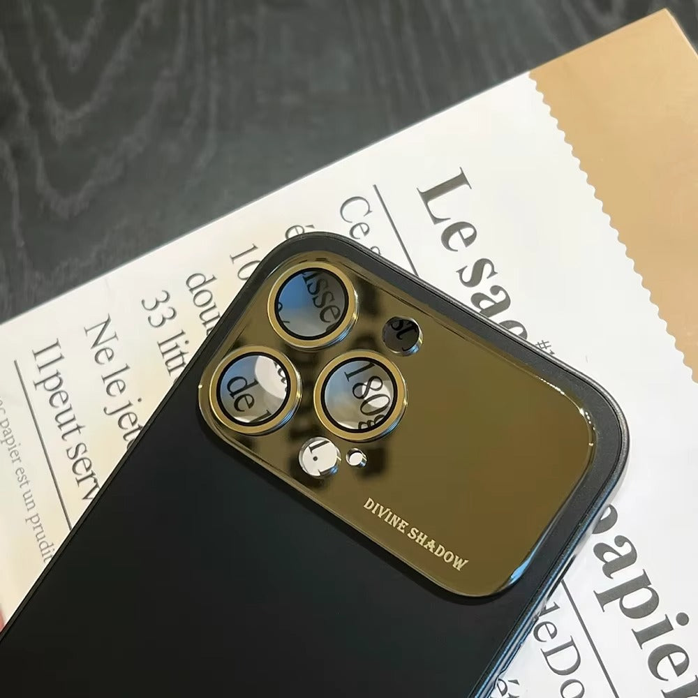 Luxury iPhone Case Slim Shockproof Screen Protection — Large Window Matte Electroplated Cover, Anti-Fingerprint TPU Design, Scratch-Resistant Full Protection