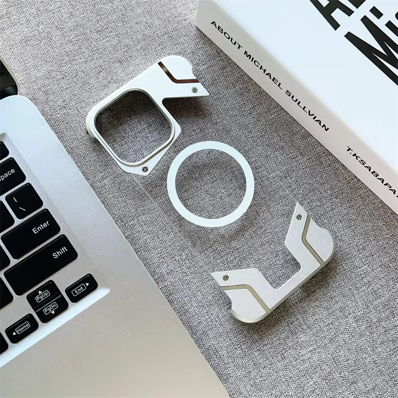 Luxury iPhone Case Transparent Magnetic Frameless Cover — Aluminum Alloy Frame, Slim Anti-Drop Shockproof Design, Scratch-Resistant Non-Slip Finish