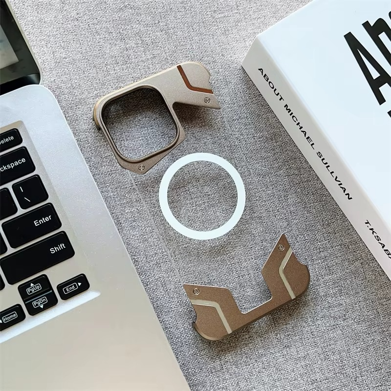 Luxury iPhone Case Transparent Magnetic Frameless Cover — Aluminum Alloy Frame, Slim Anti-Drop Shockproof Design, Scratch-Resistant Non-Slip Finish