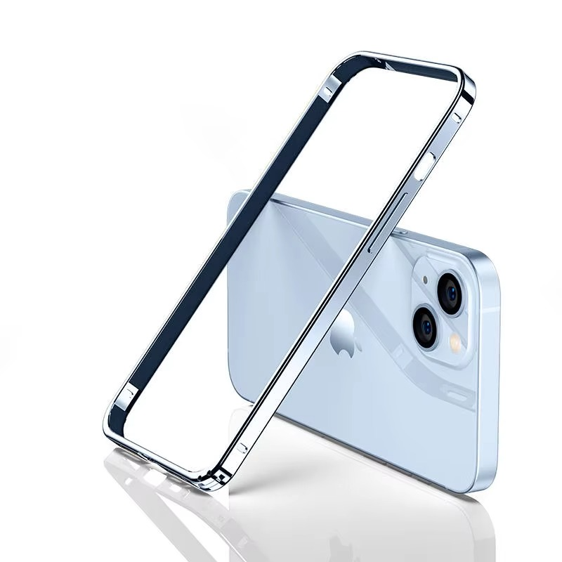 Luxury iPhone Case Ultra-Thin Aluminum Alloy Frame — Lightweight Bumper Protective Cover, Shockproof Hard Metal Shell