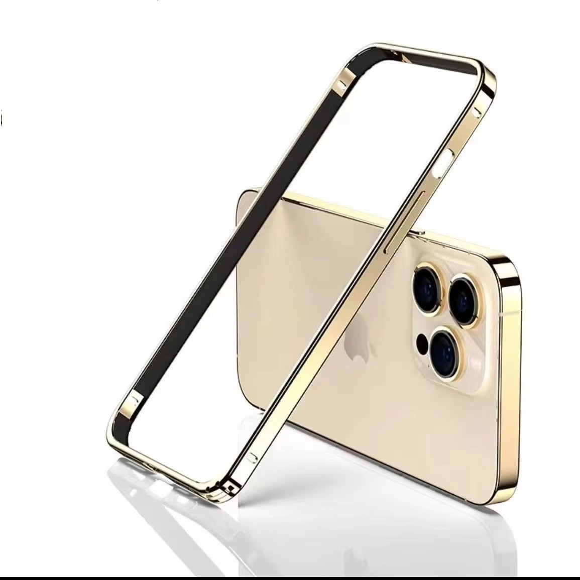 Luxury iPhone Case Ultra-Thin Aluminum Alloy Frame — Lightweight Bumper Protective Cover, Shockproof Hard Metal Shell