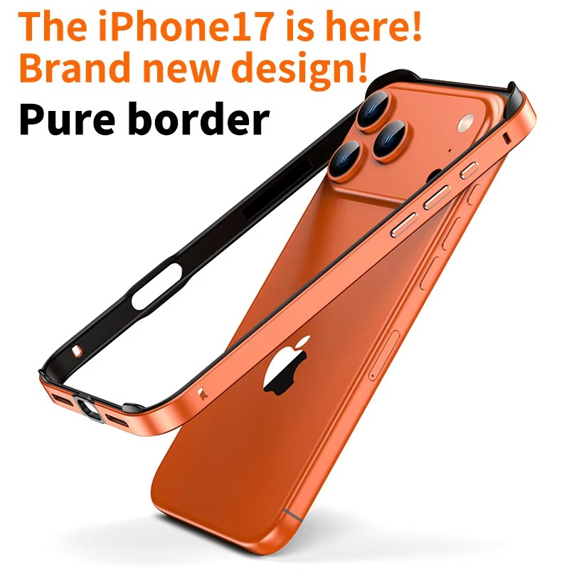 Luxury iPhone Case Ultra-Thin Aluminum Alloy Frame — Lightweight Bumper Protective Cover, Shockproof Hard Metal Shell