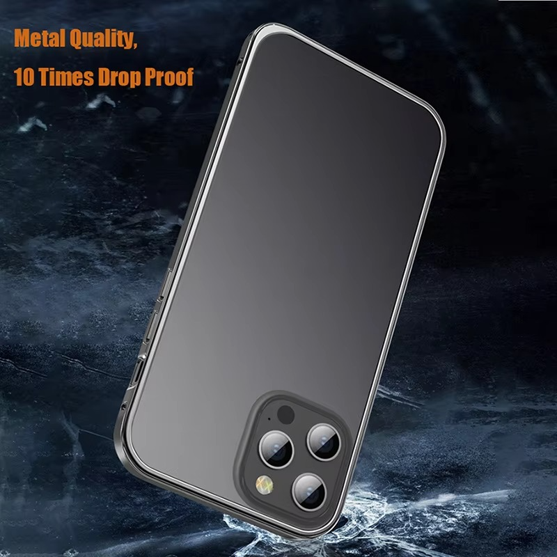 Luxury iPhone Case Ultra-Thin Aluminum Alloy Frame — Lightweight Bumper Protective Cover, Shockproof Hard Metal Shell