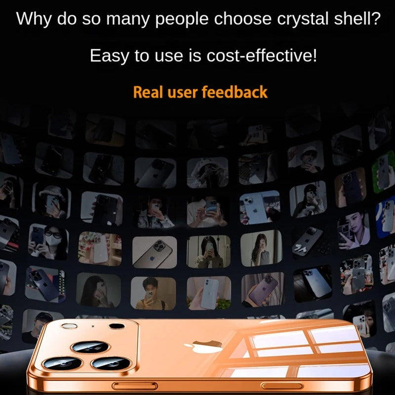 Luxury iPhone Case Ultra-Thin Transparent TPU Plating Cover — Full Lens Protection, Soft HD Shockproof Design, Anti-Fingerprint Scratch-Resistant Non-Slip Finish
