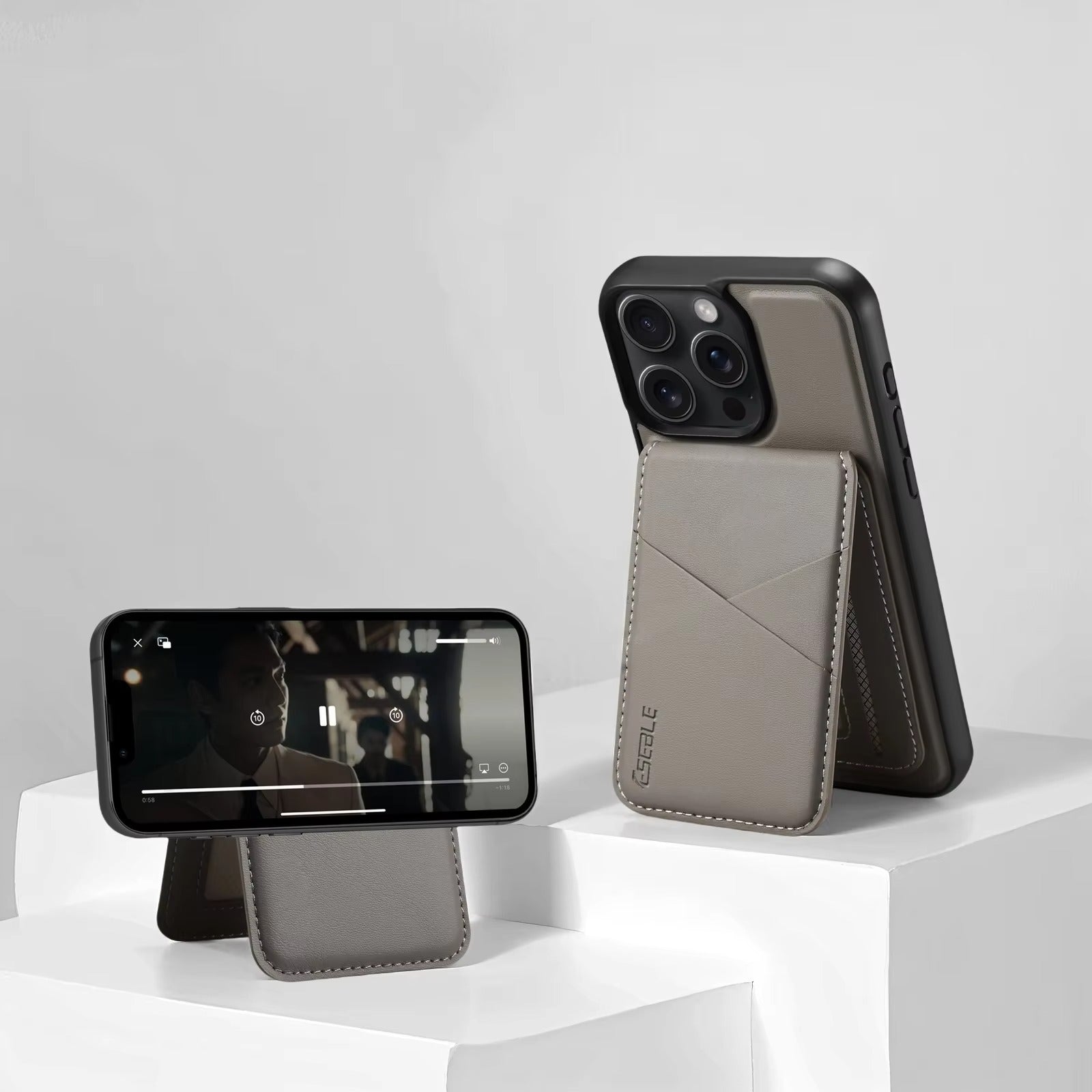 Luxury iPhone Case — 2-in-1 Detachable Magnetic Leather Wallet Cover with Card Holder Pocket and Shockproof Soft Protection