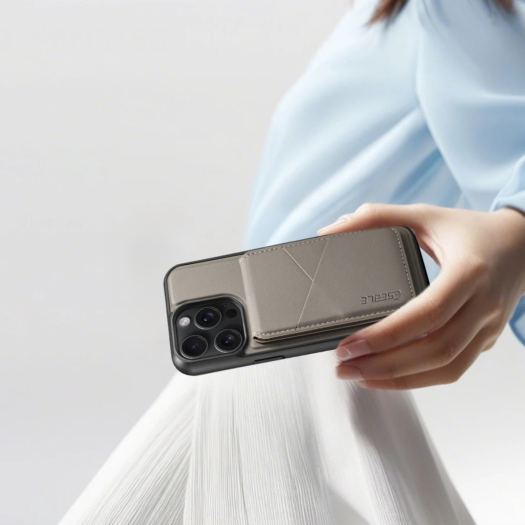 Luxury iPhone Case — 2-in-1 Detachable Magnetic Leather Wallet Cover with Card Holder Pocket and Shockproof Soft Protection