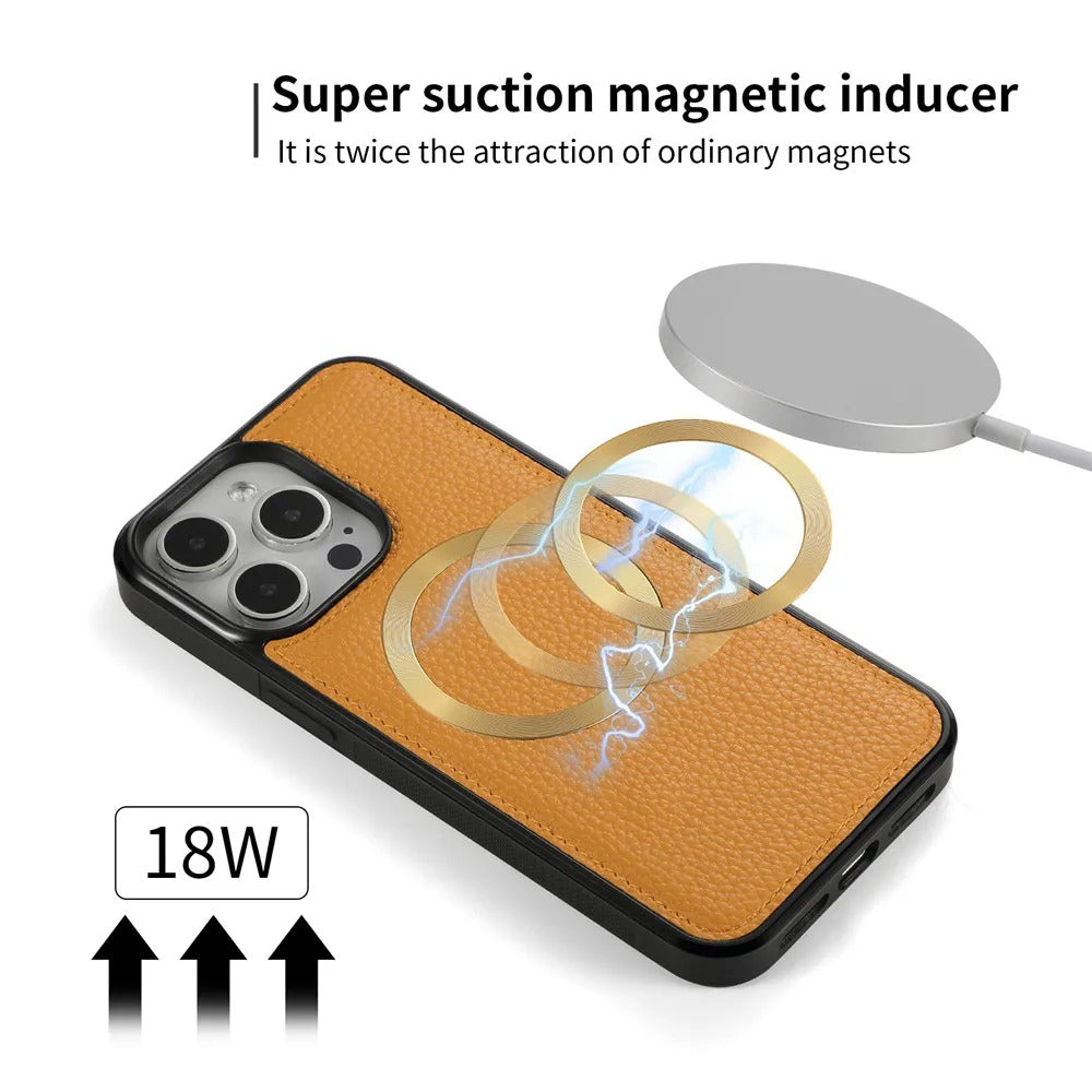 Luxury iPhone Case — 2-in-1 Detachable PU Leather Wallet Cover with Zipper Card Slot, Magnetic Closure, Crossbody Lanyard and Dual-Layer Protection