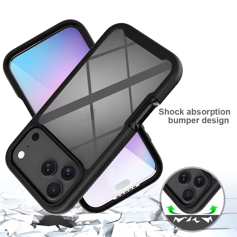 Luxury iPhone Case — 360° Full-Protection Magnetic Clear Cover with Built-In Screen Guard, Shockproof Anti-Fingerprint TPU+PC Design