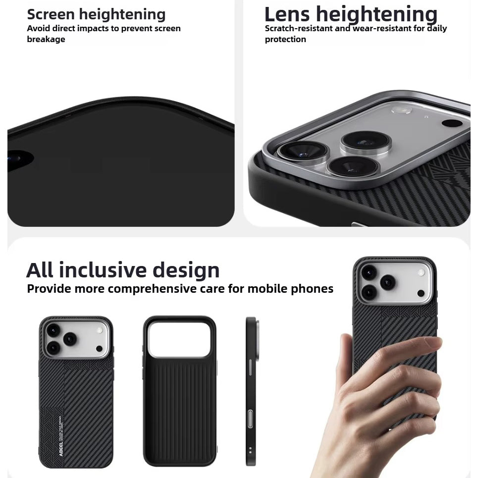 Luxury iPhone Case — 3D Embossed Invisible Magnetic Cover with Skin-Feel Frosted Back, Shockproof Dual-Layer Protection & Ultra-Slim Matte Full-Coverage Design