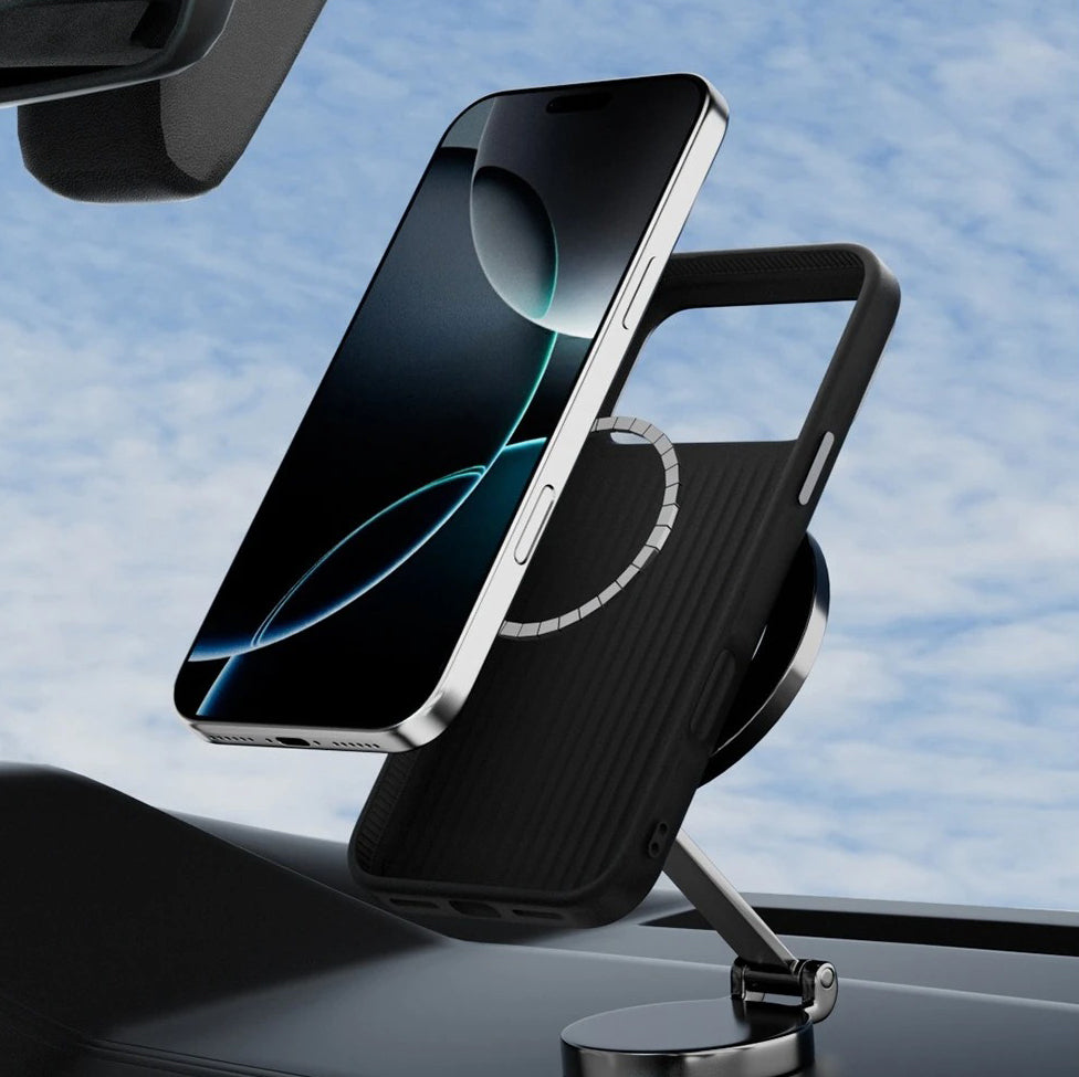 Luxury iPhone Case — 3D Embossed Invisible Magnetic Cover with Skin-Feel Frosted Back, Shockproof Dual-Layer Protection & Ultra-Slim Matte Full-Coverage Design