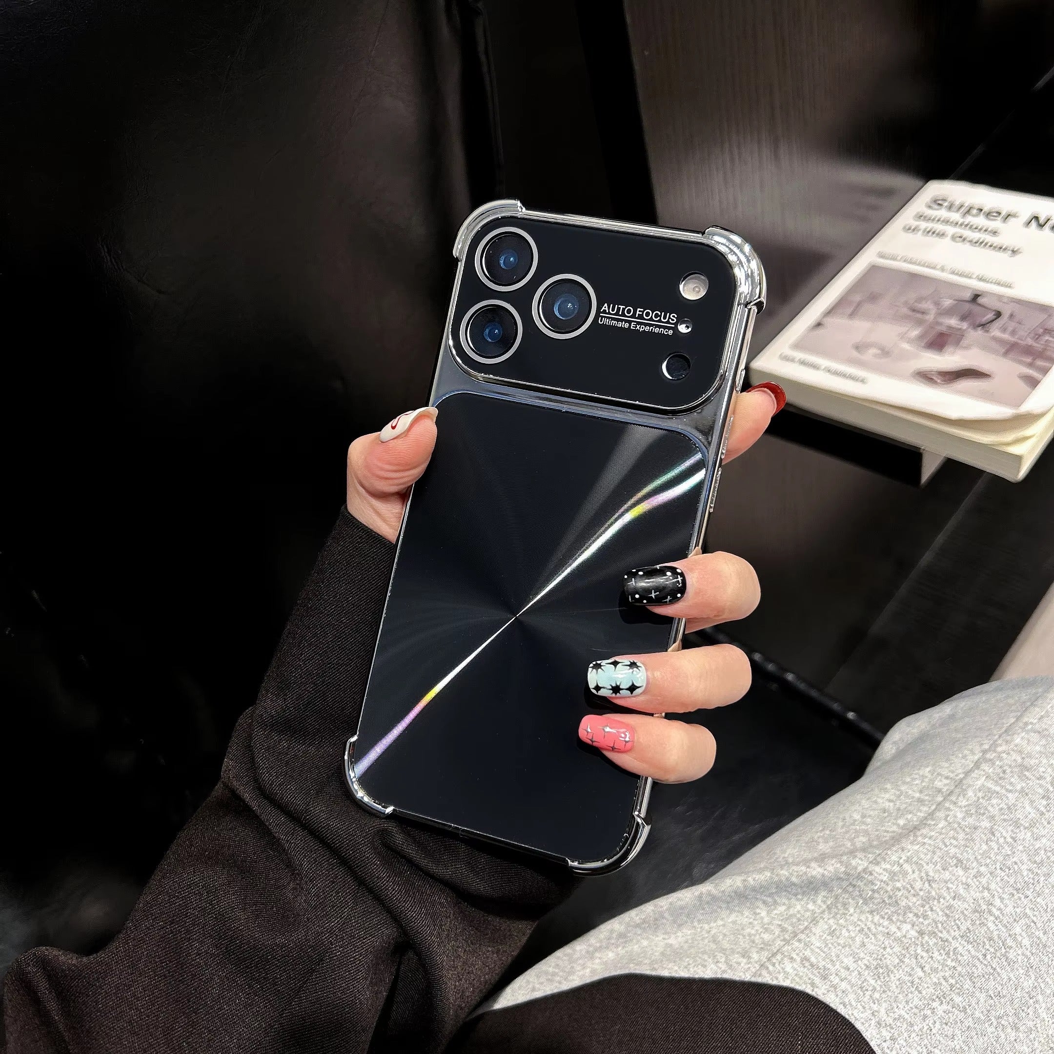 Luxury iPhone Case — 6D Colorful Aurora Electroplated PC Cover with Soft Shockproof Bumper, Large Glass Camera Window and Anti-Fingerprint Dustproof Design