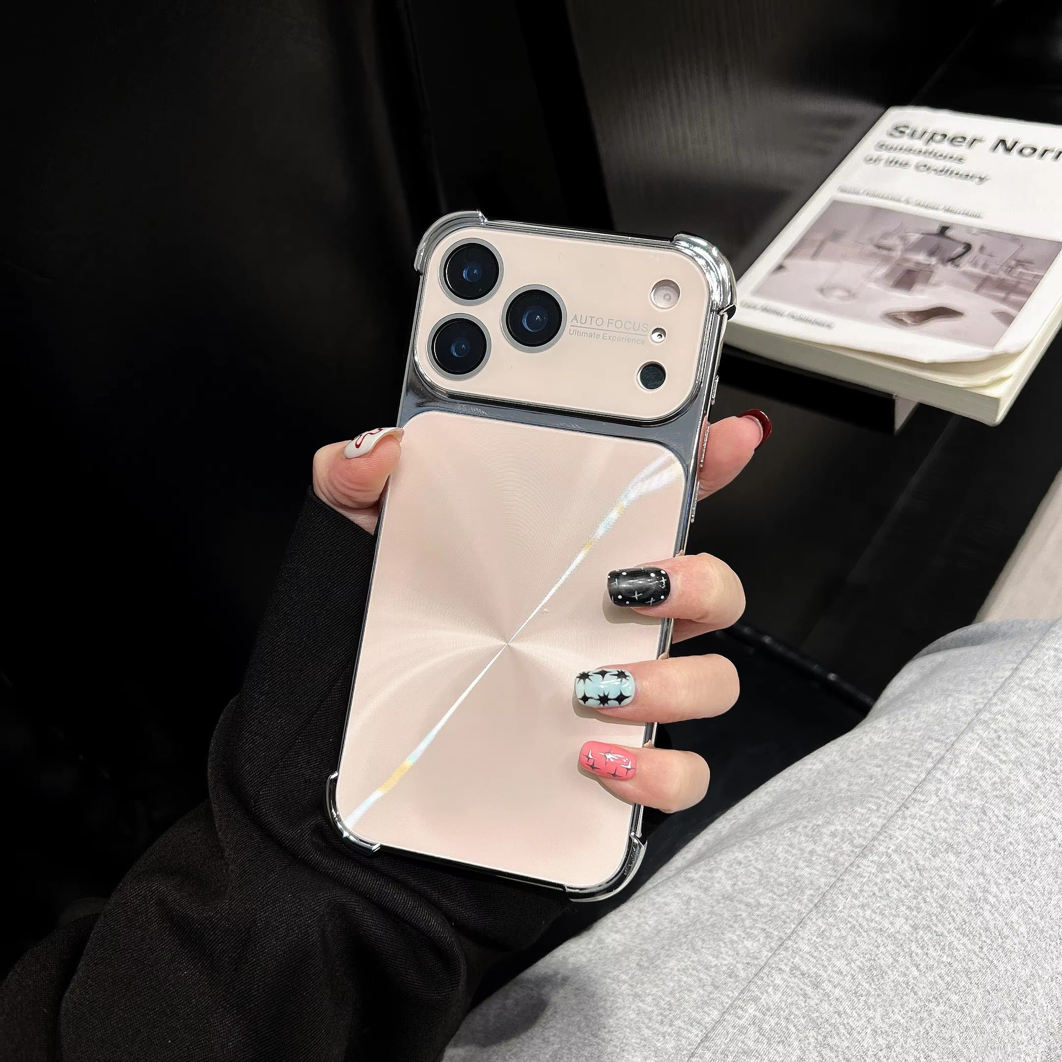 Luxury iPhone Case — 6D Colorful Aurora Electroplated PC Cover with Soft Shockproof Bumper, Large Glass Camera Window and Anti-Fingerprint Dustproof Design