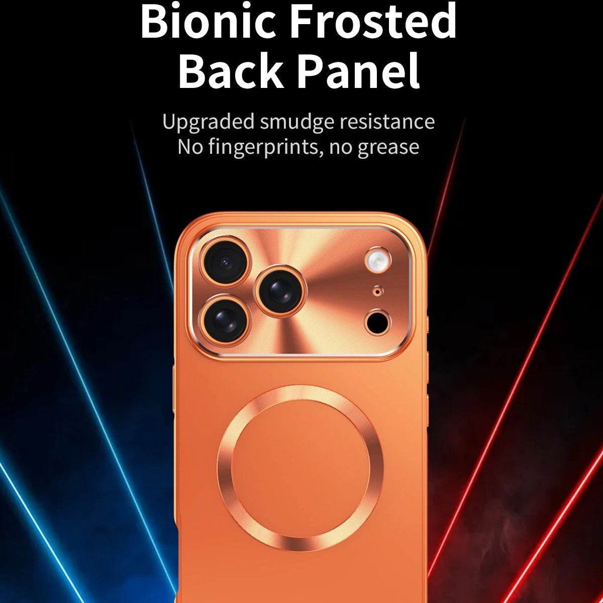 Luxury iPhone Case — All-Aluminum Magnetic Frame with Frosted PC Backplate, Ultra-Thin Shock-Absorbing Protective Design