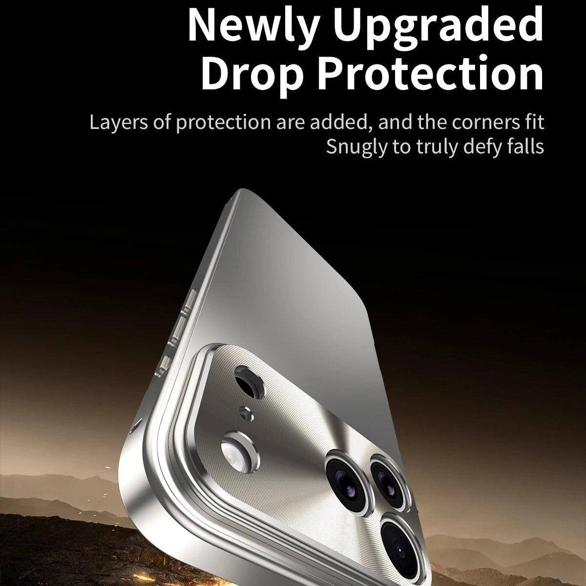 Luxury iPhone Case — Aluminum Alloy Frame with Ultra-Thin Frosted PC Backplate, Shockproof Advanced Protective Design