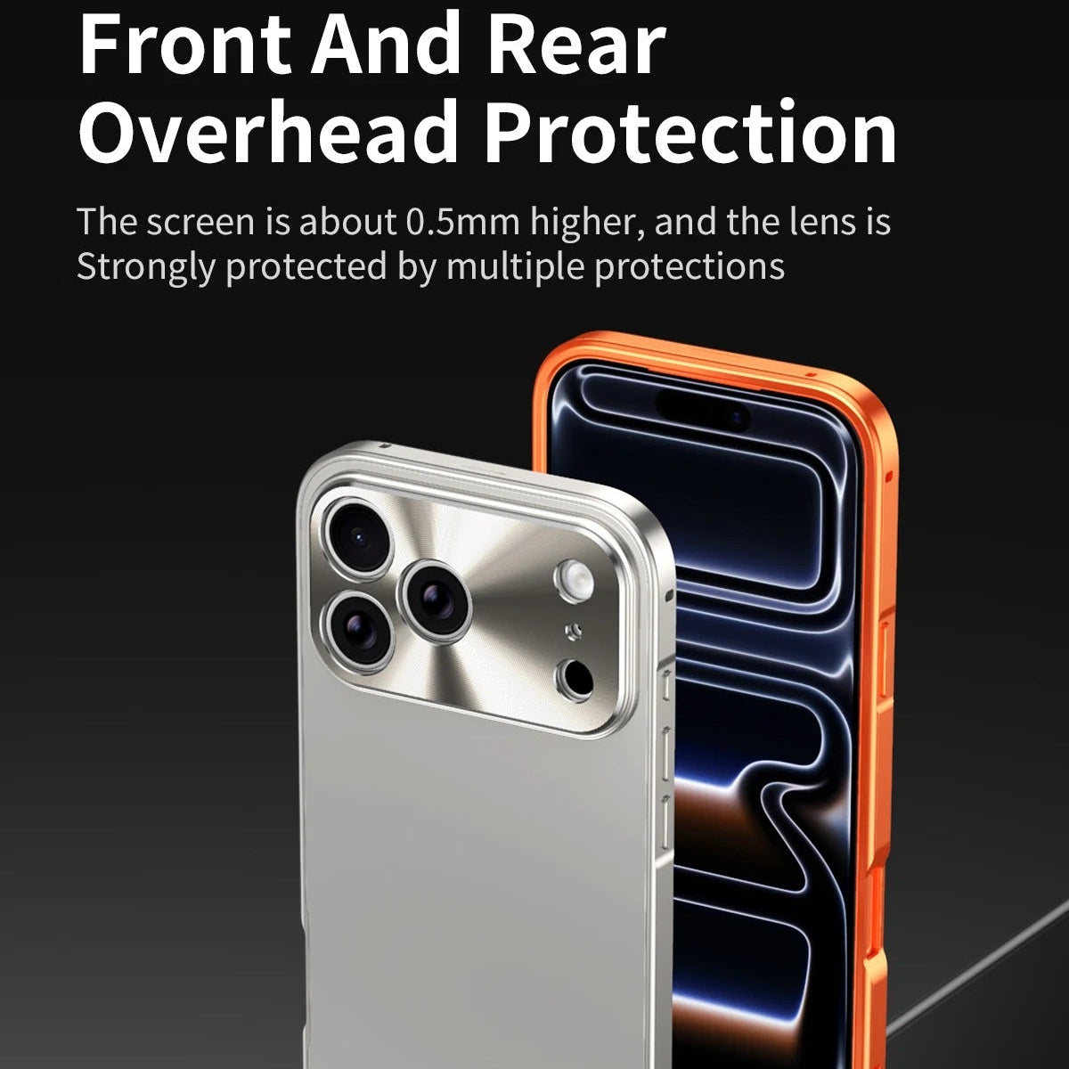Luxury iPhone Case — Aluminum Alloy Frame with Ultra-Thin Frosted PC Backplate, Shockproof Advanced Protective Design