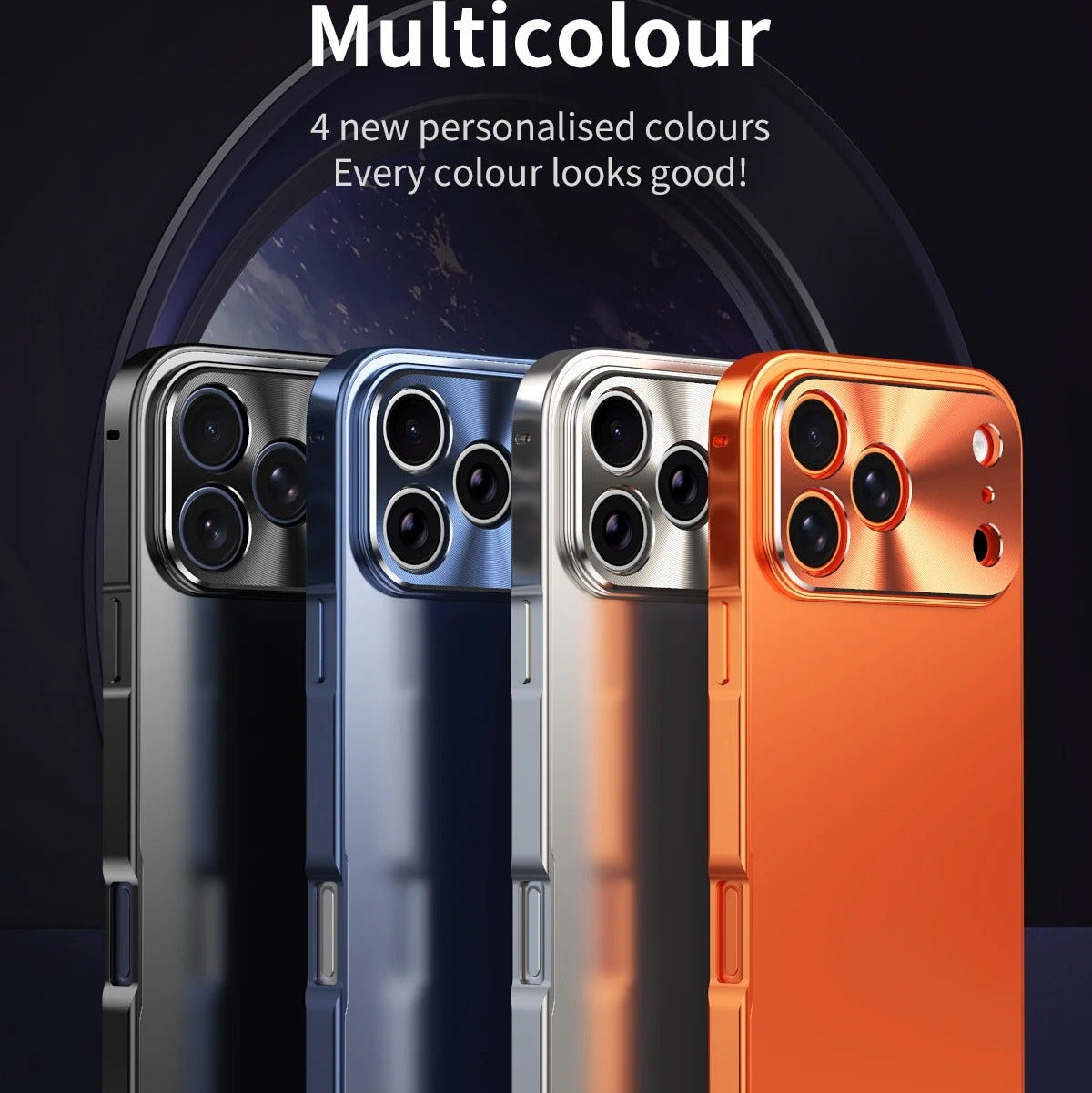 Luxury iPhone Case — Aluminum Alloy Frame with Ultra-Thin Frosted PC Backplate, Shockproof Advanced Protective Design
