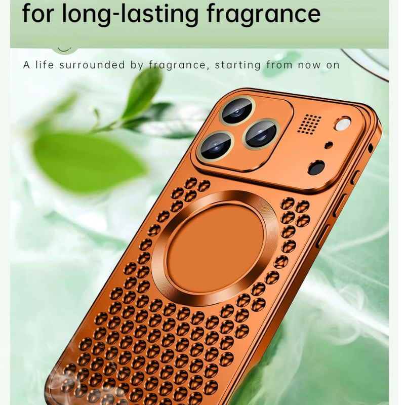 Luxury iPhone Case — Aluminum Alloy Magnetic Cover with Heat-Dissipation Metal Frame, Anti-Fall Protection and Camera Lens Guard