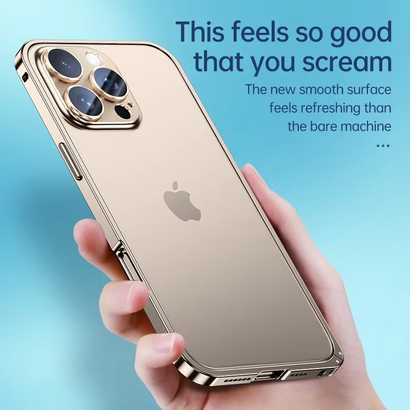 Luxury iPhone Case — Anti-Fingerprint, Anti-Scratch, Dustproof Tough Cover with Durable Aluminum Metal Frame and Anti-Drop Protection